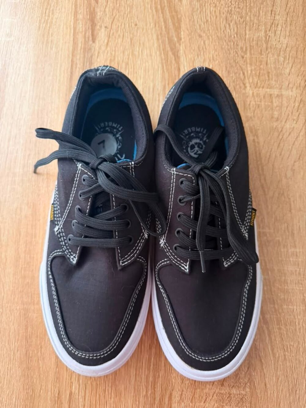 Element Boys Skate Shoes Black Canvas Sneakers Youth Size 7
